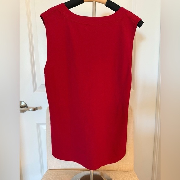 Cable & Guage Ladies red sleeveless knit top - size xl - Picture 3 of 4